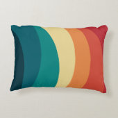 レトロカラフルスタイル曲線デザイン アクセントクッション (裏面)