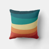 レトロカラフルスタイル曲線デザイン クッション (裏面)