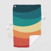 レトロカラフルスタイル曲線デザイン ゴルフタオル (インサイチュ)