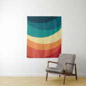 レトロカラフルスタイル曲線デザイン タペストリー (インサイチュ)