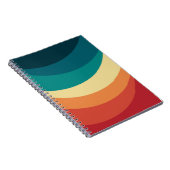 レトロカラフルスタイル曲線デザイン ノートブック (右側)