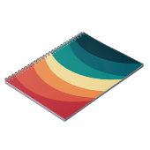 レトロカラフルスタイル曲線デザイン ノートブック (左側)