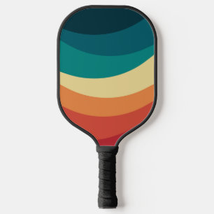 レトロカラフルスタイル曲線デザイン ピックルボールラケット