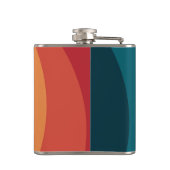 レトロカラフルスタイル曲線デザイン フラスク (裏面)