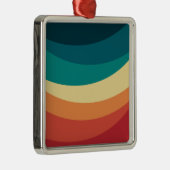 レトロカラフルスタイル曲線デザイン メタルオーナメント (右)