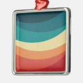 レトロカラフルスタイル曲線デザイン メタルオーナメント (左)