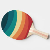 レトロカラフルスタイル曲線デザイン 卓球ラケット (横)