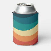 レトロカラフルスタイル曲線デザイン 缶クーラー (缶裏面)