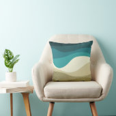 レトロカラフルスタイル波の装飾 クッション (椅子)