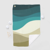 レトロカラフルスタイル波の装飾 ゴルフタオル (インサイチュ)