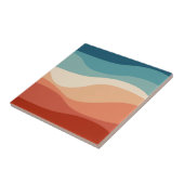 レトロカラフルスタイル波の装飾 タイル (側面)