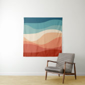 レトロカラフルスタイル波の装飾 タペストリー (インサイチュ)