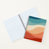 レトロカラフルスタイル波の装飾 ノートブック (内部)