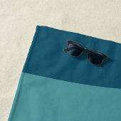 レトロカラフルスタイル波の装飾 ビーチタオル (インサイチュ)