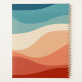 レトロカラフルスタイル波の装飾 プランナー手帳 (裏面)