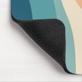 レトロカラフルスタイル波の装飾 マウスパッド (コーナー)