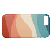 レトロカラフルスタイル波の装飾 Case-Mate iPhoneケース (裏面(横))