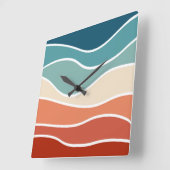 レトロカラフルスタイル スクエア壁時計 (傾斜)