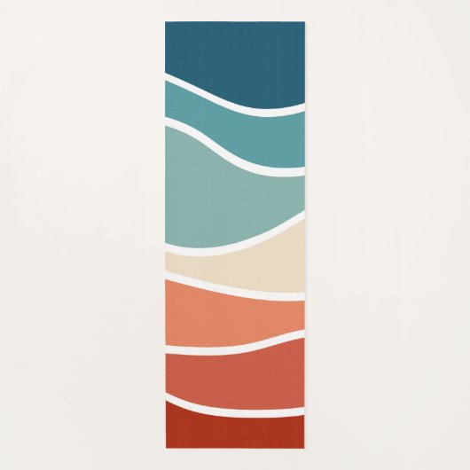 レトロカラフルスタイル ヨガマット (正面)