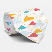 レトロカラフルスターリースカイアートパターン ネクタイ (ロール)