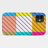 レトロカラフルストライプの模様 Case-Mate iPhoneケース (裏面(横))