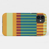 レトロカラフルストライプの模様 Case-Mate iPhoneケース (裏面(横))