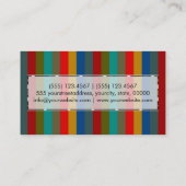 レトロカラフルストライプパターン#50 名刺 (裏面)