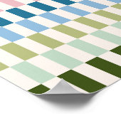 レトロカラフルストライプ ポスター (角)