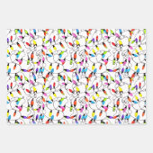 レトロカラフルストリングライト ラッピングペーパーシート (正面3)