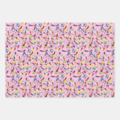 レトロカラフルストリングライト ラッピングペーパーシート (正面2)