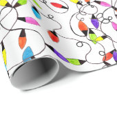 レトロカラフルストリングライト ラッピングペーパー (ロールコーナー)