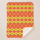 レトロカラフルダイアモンドストライプパターン シェルパブランケット (正面)