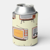 レトロカラフルテレビ、ヴィンテージパターン 缶クーラー (缶正面)