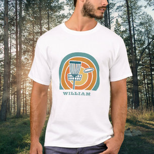 レトロカラフルディスクゴルフ Tシャツ