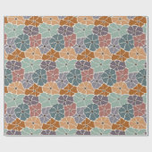 レトロカラフルデイジー ラッピングペーパー (フラット)