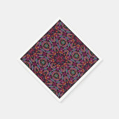 レトロカラフルトルコのモザイク万華鏡のように千変万化するパターンパターン スタンダードカクテルナプキン (角)