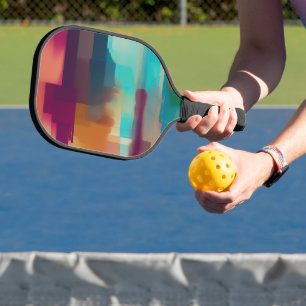 レトロカラフルトーンブレンド ピックルボールラケット