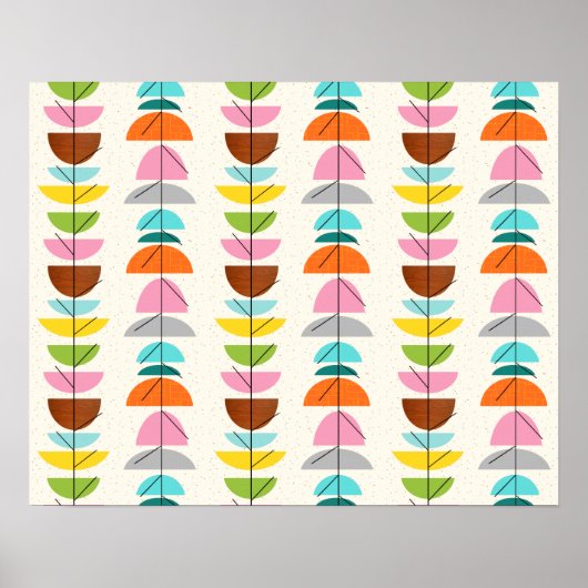 レトロカラフルネストポスター ポスター (正面)