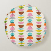 レトロカラフルネスト円枕 ラウンドクッション (裏面)