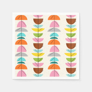 レトロカラフルネスト紙ナプキンス スタンダードカクテルナプキン