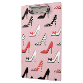 レトロカラフルハイヒールガーリーポンプ靴パターン クリップボード (左)