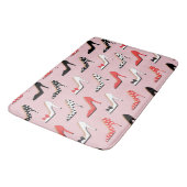 レトロカラフルハイヒールガーリーポンプ靴パターン バスマット (アングル)