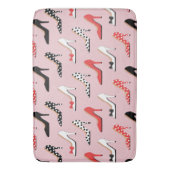 レトロカラフルハイヒールガーリーポンプ靴パターン バスマット (正面縦)