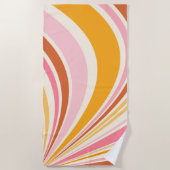 レトロカラフルバイブ ビーチタオル (正面)