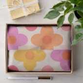 レトロカラフルヒッピーモダンフラワーパターン 薄葉紙 (ギフト)