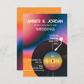 レトロカラフルビニ結婚ルズ 招待状 (正面/裏面)