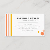 レトロカラフルピンクと青の珊瑚花の模様 名刺 (裏面)