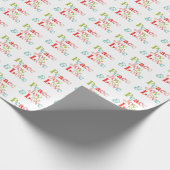 レトロカラフルピースジョイ&ラブクリスマスホリデー ラッピングペーパー (角)