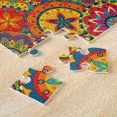 レトロカラフルファンキー型 ジグソーパズル (側面)