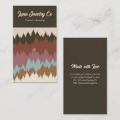 レトロカラフルフォレスト1ピンジュエリー名刺 名刺 (正面/裏面)